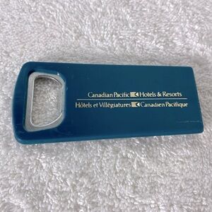 5/$35 Vintage Blue Canadian Pacific Hotels & Resorts Bottle Opener